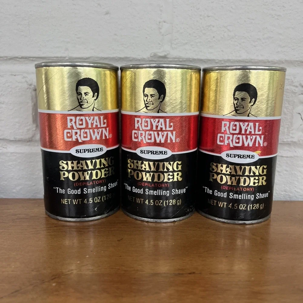 Lot of 3 Royal Crown Supreme Shaving Powder Depilatory 4.5 Ounces 3 Cans